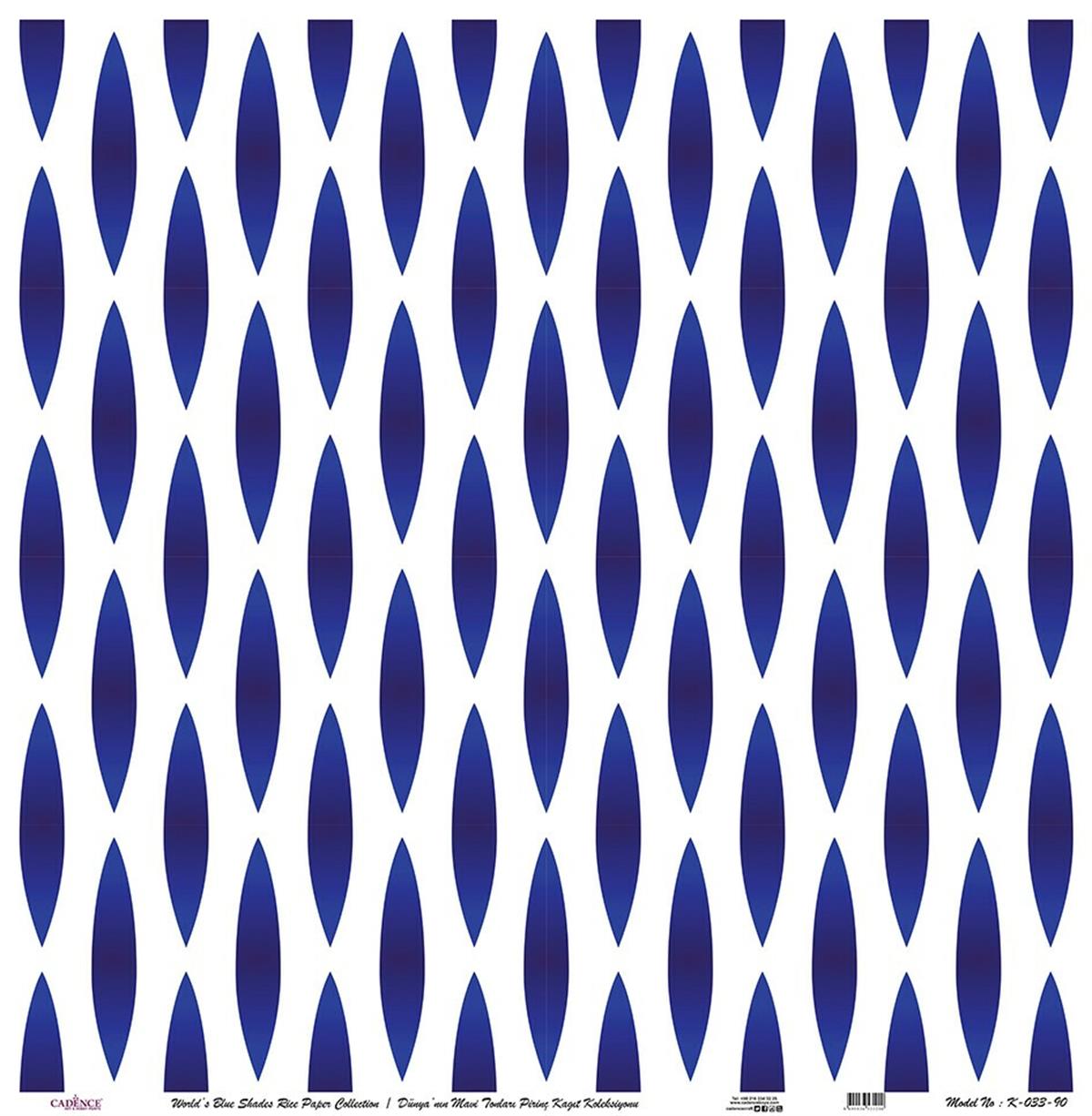 Голубые оттенки земли Рисовая бумага для декупажа Белый фон K033 30х30