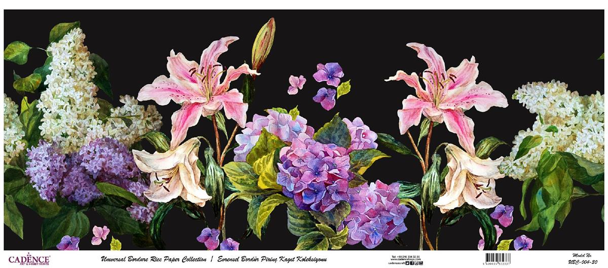 مجموعة ورق الأرز ذات الحدود العالمية بخلفية بيضاء UBC-004 60x140