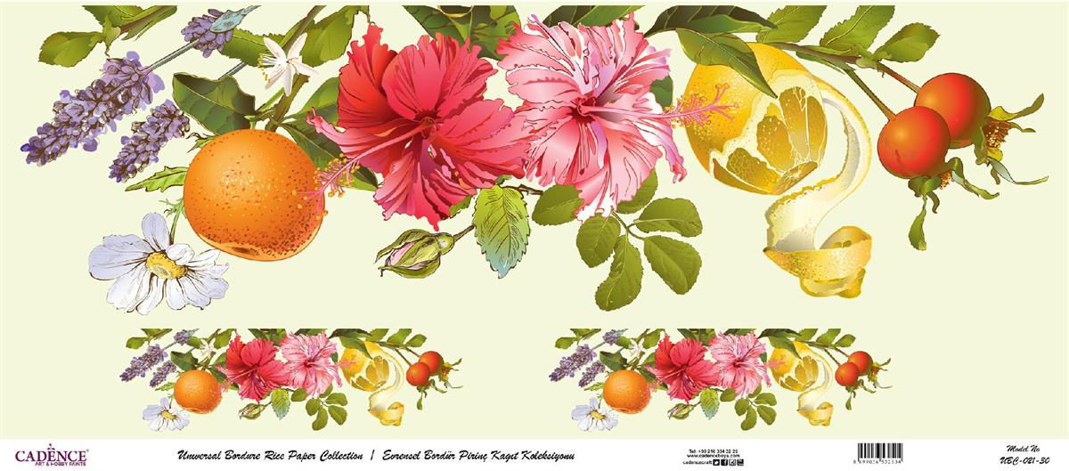 مجموعة ورق الأرز ذات الحدود العالمية بخلفية بيضاء UBC-021 60x140