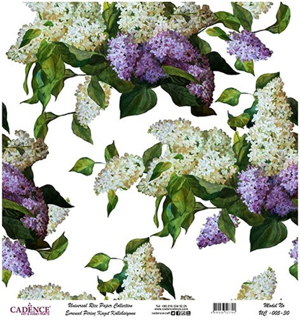 Универсальный фон из рисовой бумаги белый UC-005 60x60