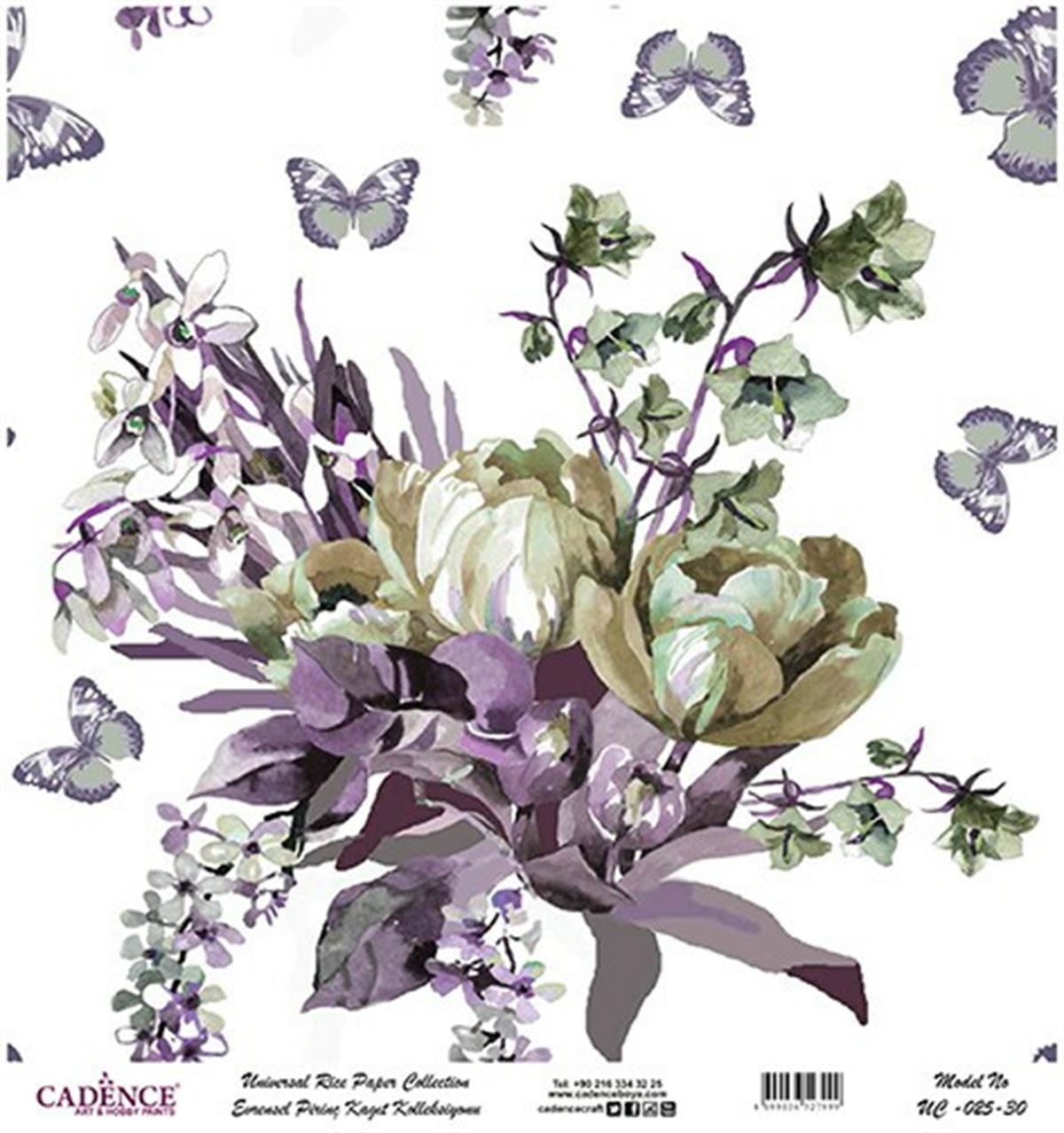 خلفية بيضاء من ورق الأرز العالمي Uc-025 30x30