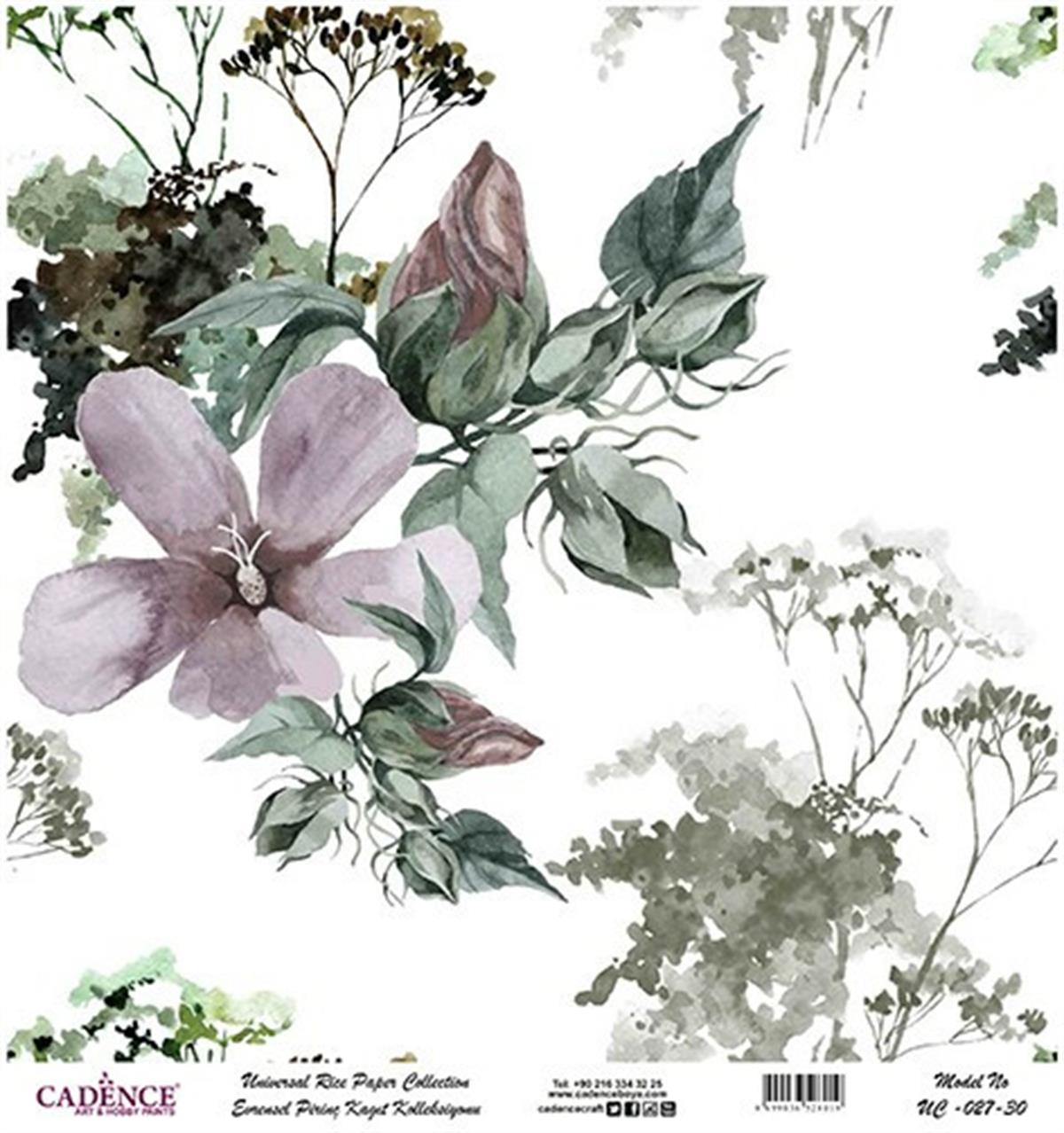 Универсальный фон из рисовой бумаги белый UC-027 90x90