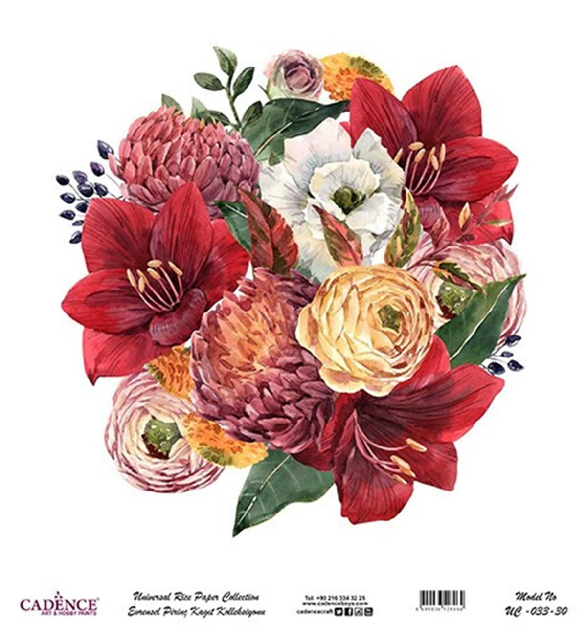 Универсальный белый фон из рисовой бумаги UC-033 30x30