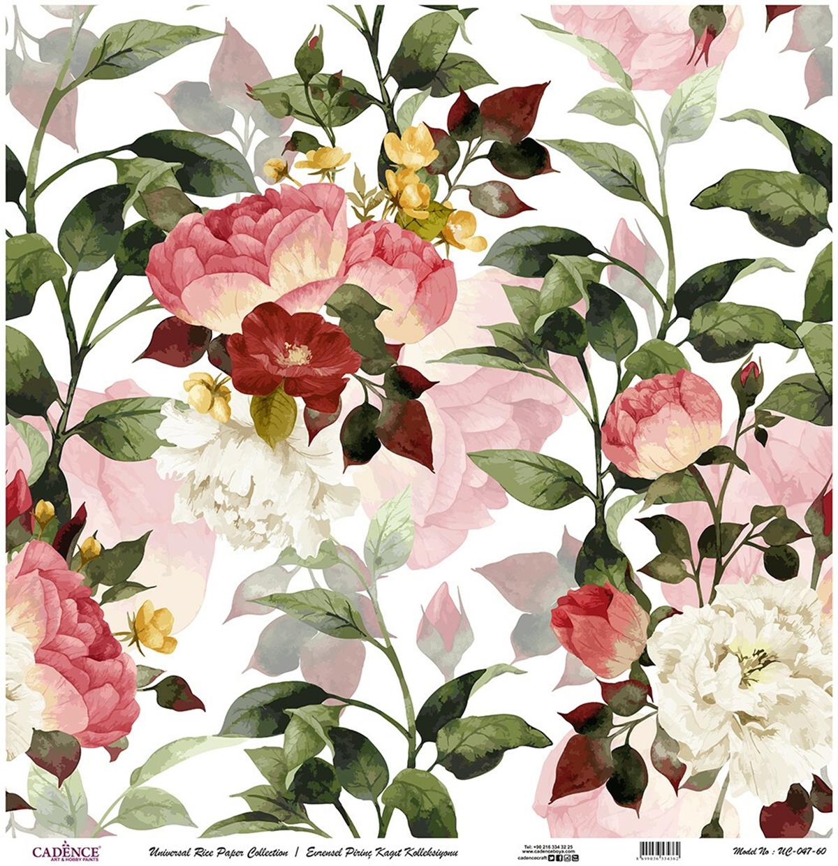 خلفية بيضاء من ورق الأرز العالمي Uc-047 30x30