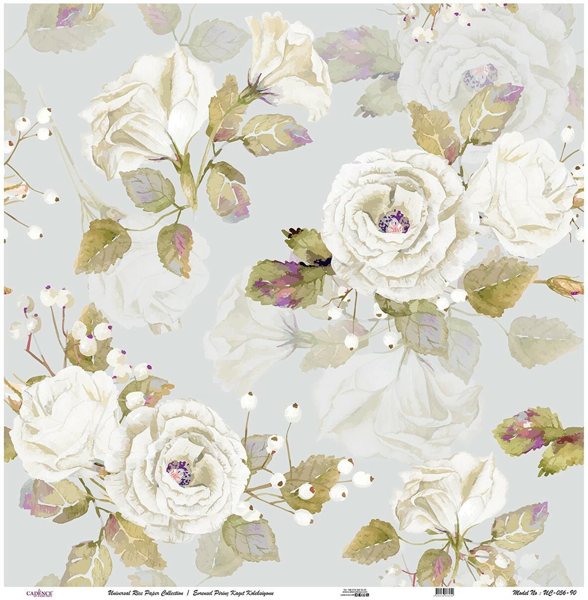 خلفية بيضاء من ورق الأرز العالمي Uc-056 60x60