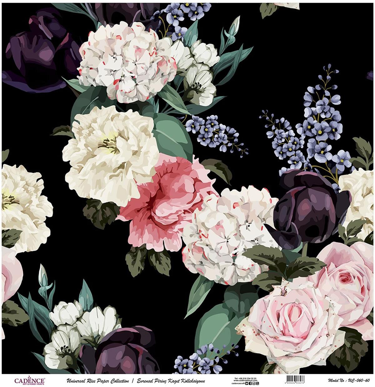 ورق الأرز العالمي خلفية سوداء Uc-060 60x60