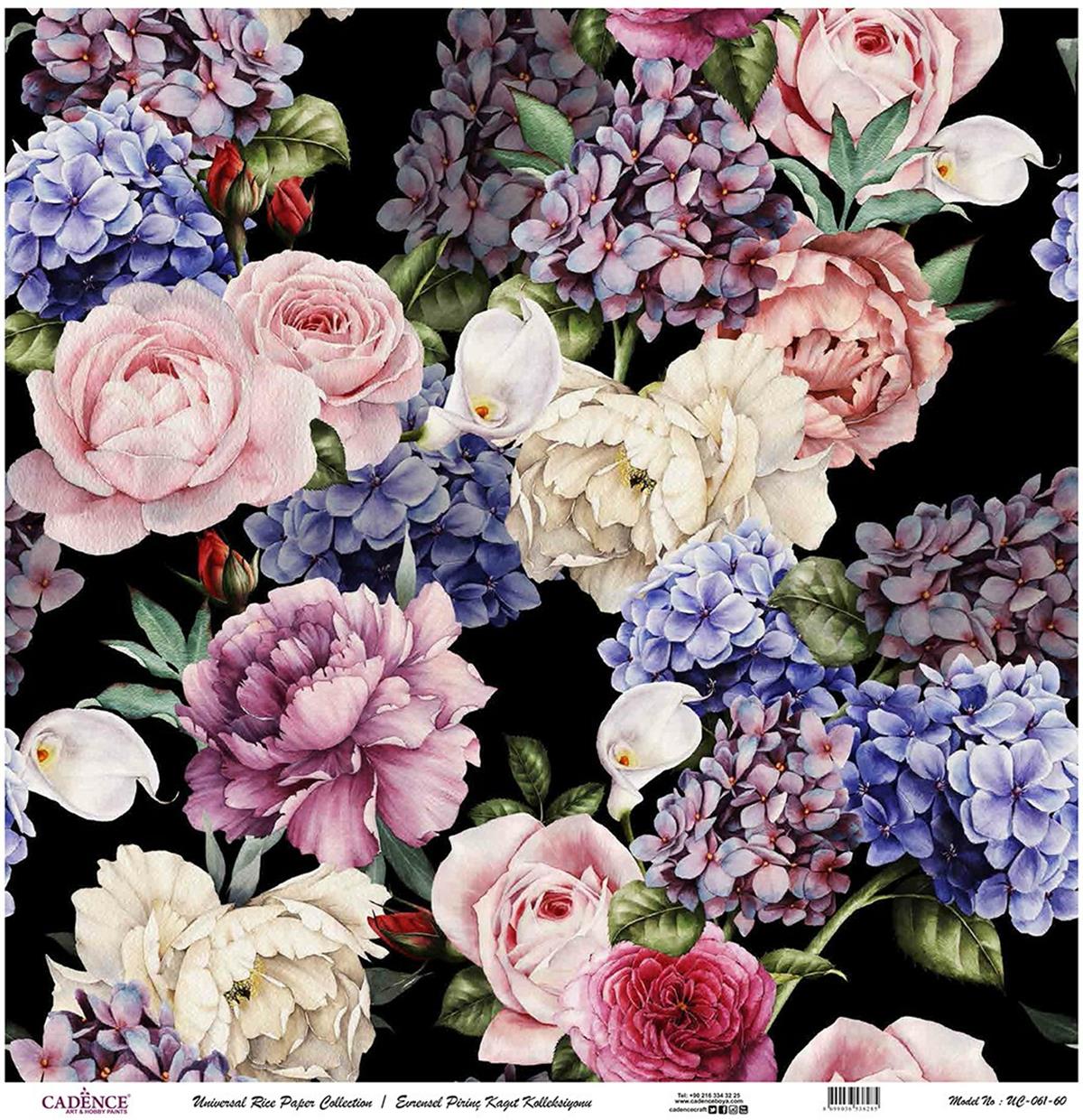 ورق الأرز العالمي خلفية سوداء Uc-061 30x30