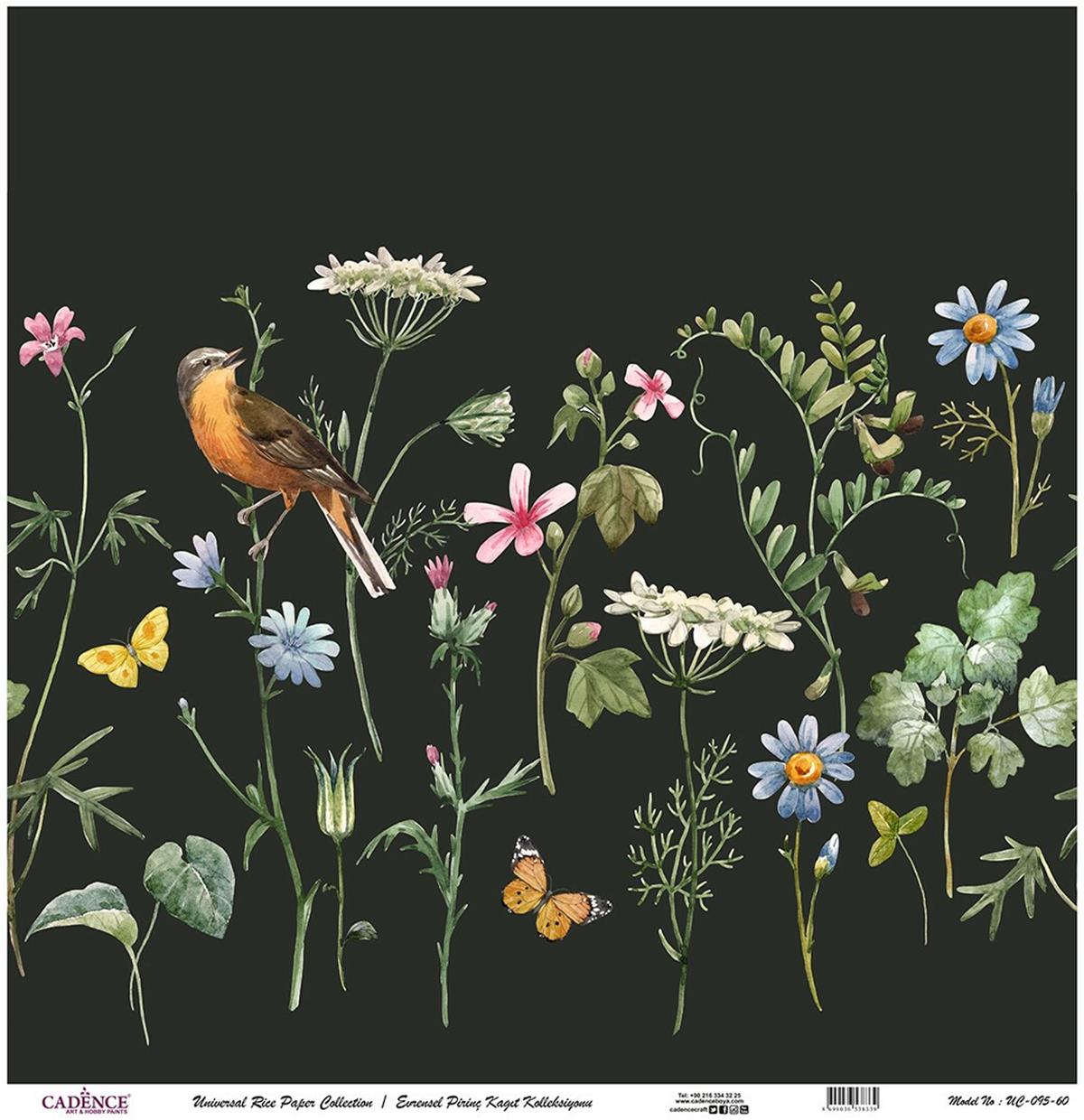 ورق الأرز العالمي خلفية سوداء Uc-095 60x60