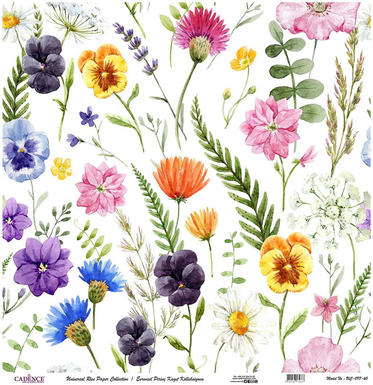 خلفية بيضاء من ورق الأرز العالمي Uc-097 30x30