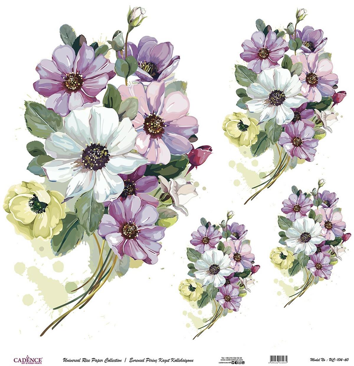 خلفية بيضاء من ورق الأرز العالمي Uc-104 30x30