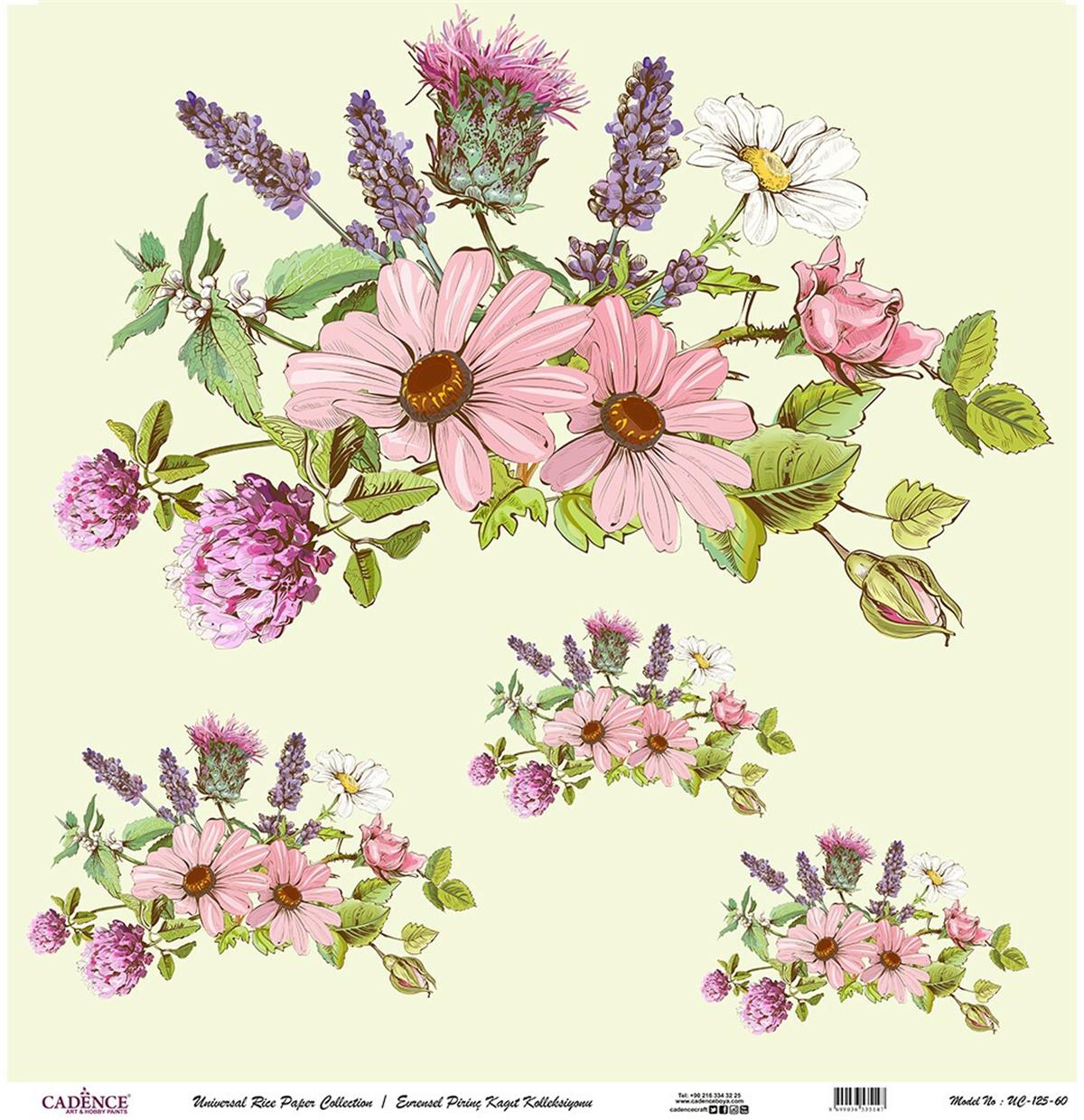 خلفية بيضاء من ورق الأرز العالمي Uc-125 30x30