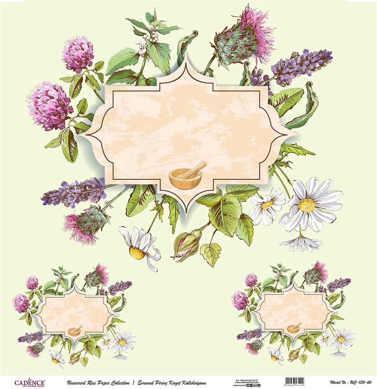 خلفية بيضاء من ورق الأرز العالمي Uc-130 30x30