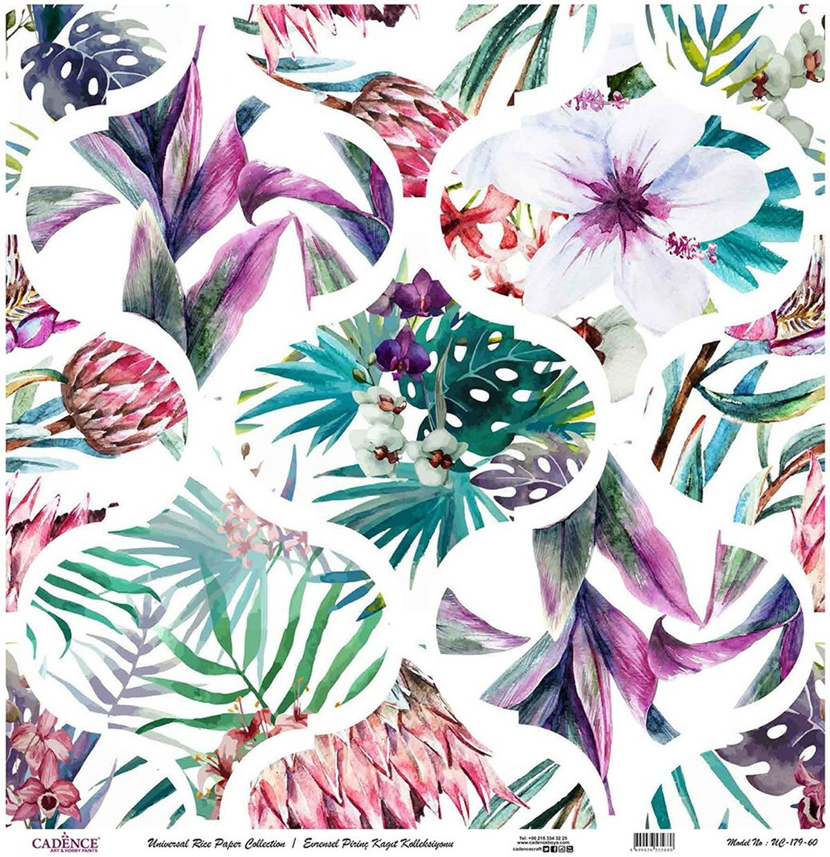 خلفية بيضاء من ورق الأرز العالمي Uc-179 30x30