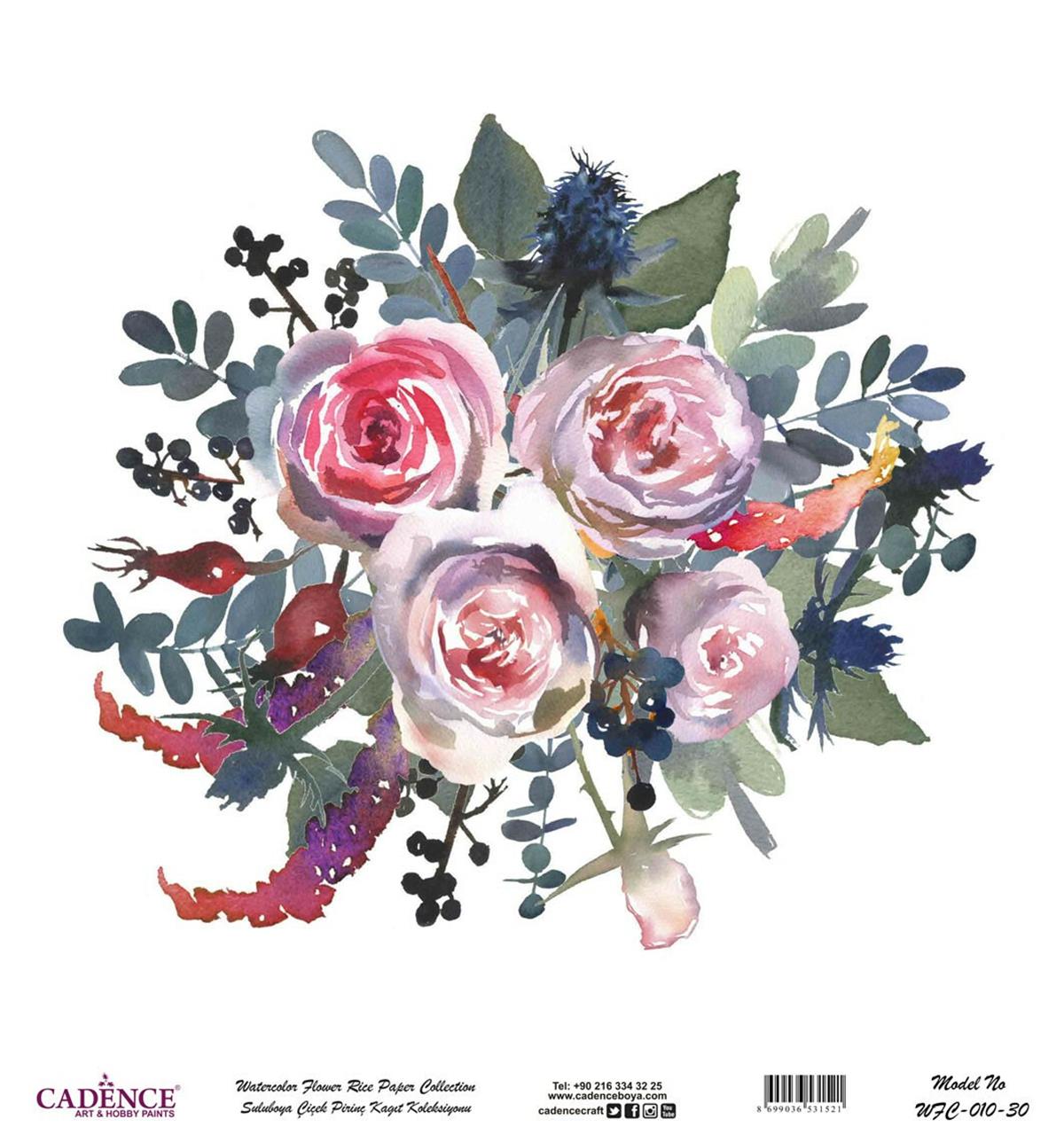 ورق الأرز بالألوان المائية، ورق الأرز، خلفية بيضاء Wfc-010، 90x90