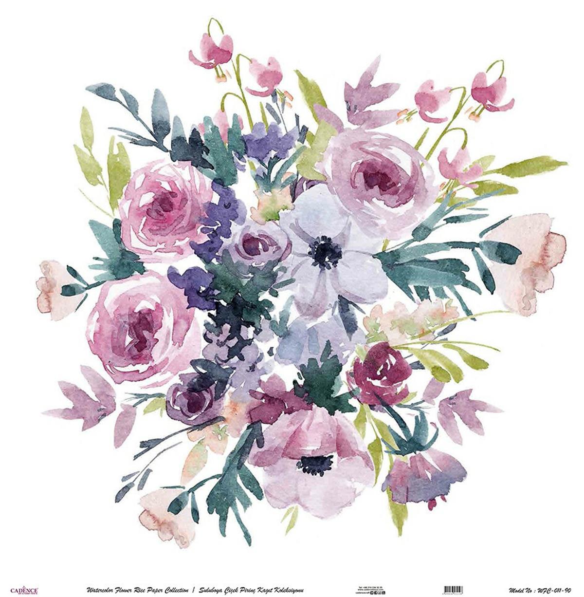 زهرة الأرز المائية ورقة خلفية بيضاء Wfc-011 60x60