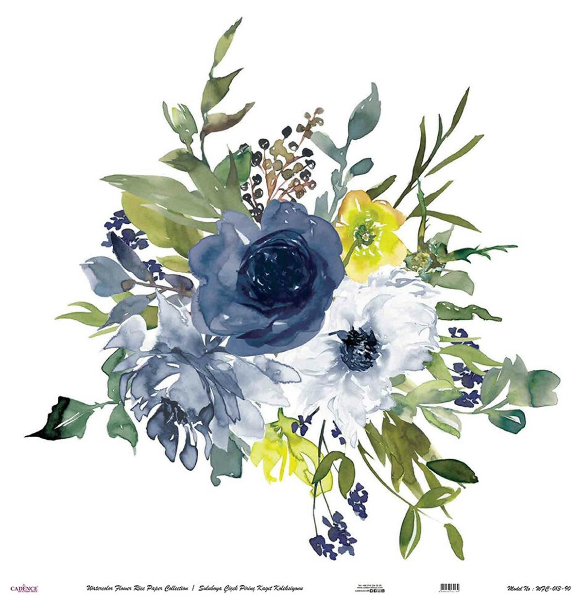 Акварель Цветок Рисовая Бумага Белом Фоне Wfc-013 60x60