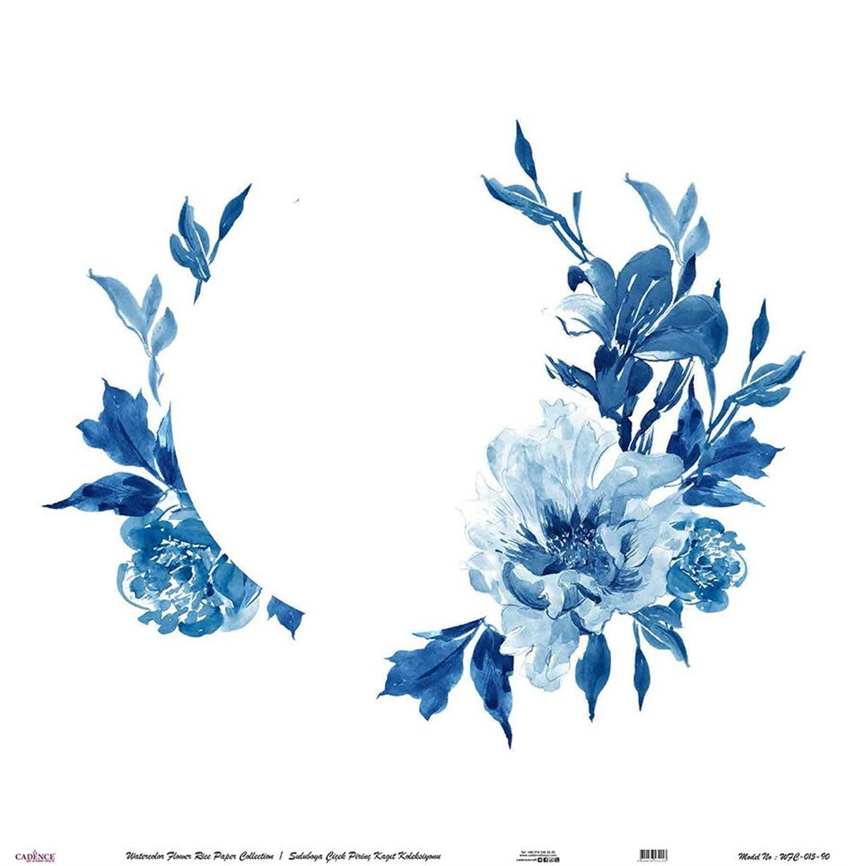 Акварель Цветок Рисовая Бумага Белом Фоне Wfc-015 60x60