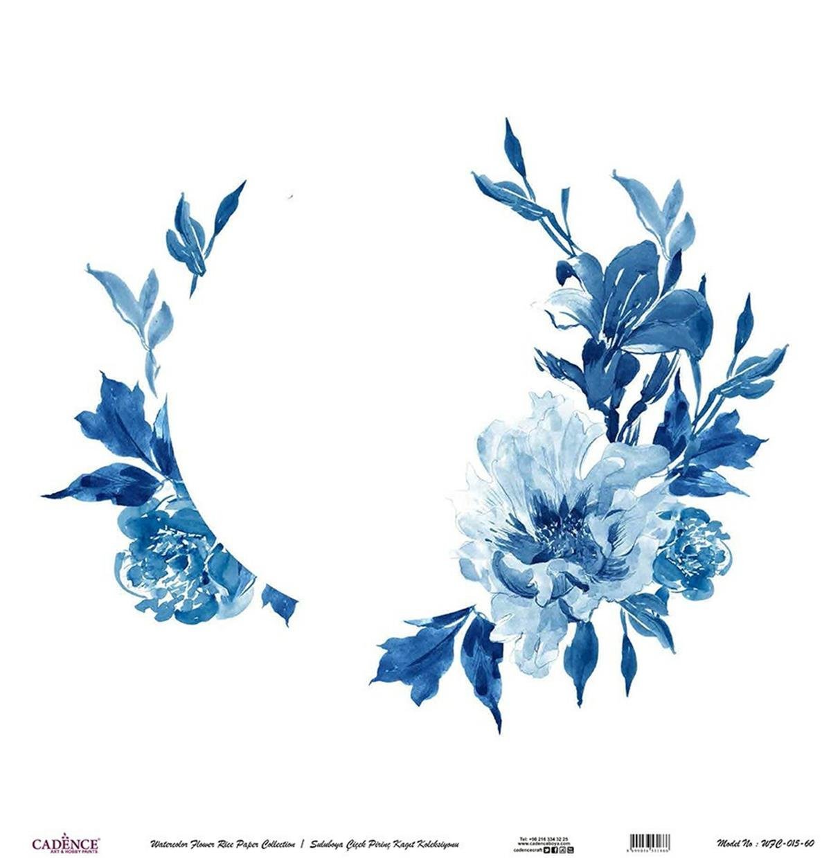 Акварель Цветок Рисовая Бумага Белом Фоне Wfc-015 30х30