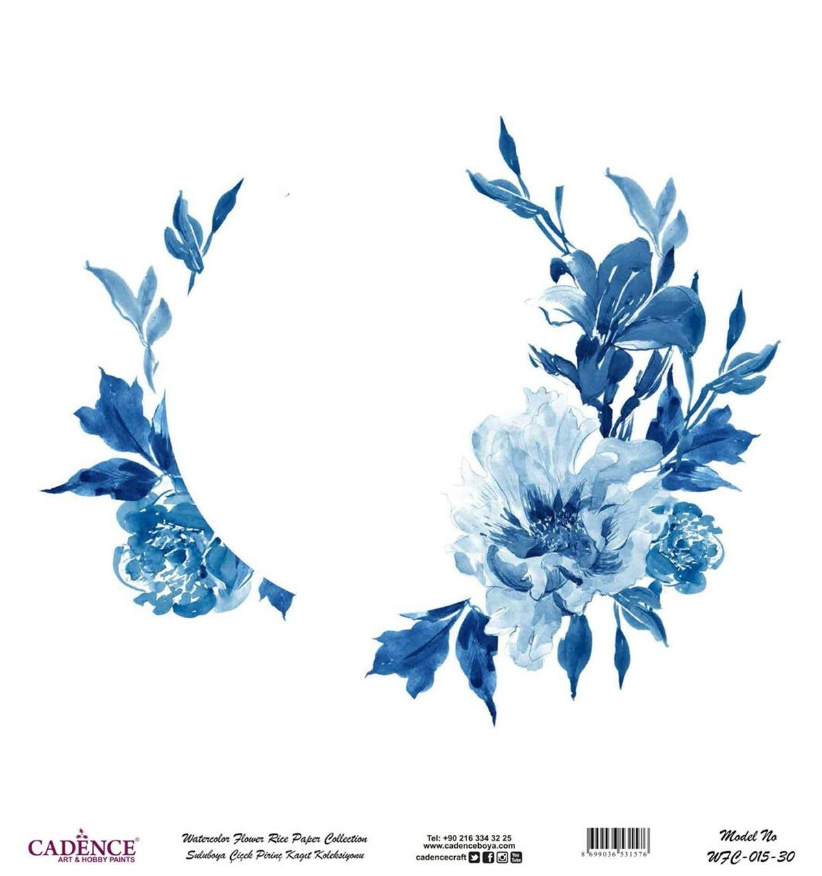 ورق الأرز بالألوان المائية، ورق الأرز، خلفية بيضاء Wfc-015، 90x90