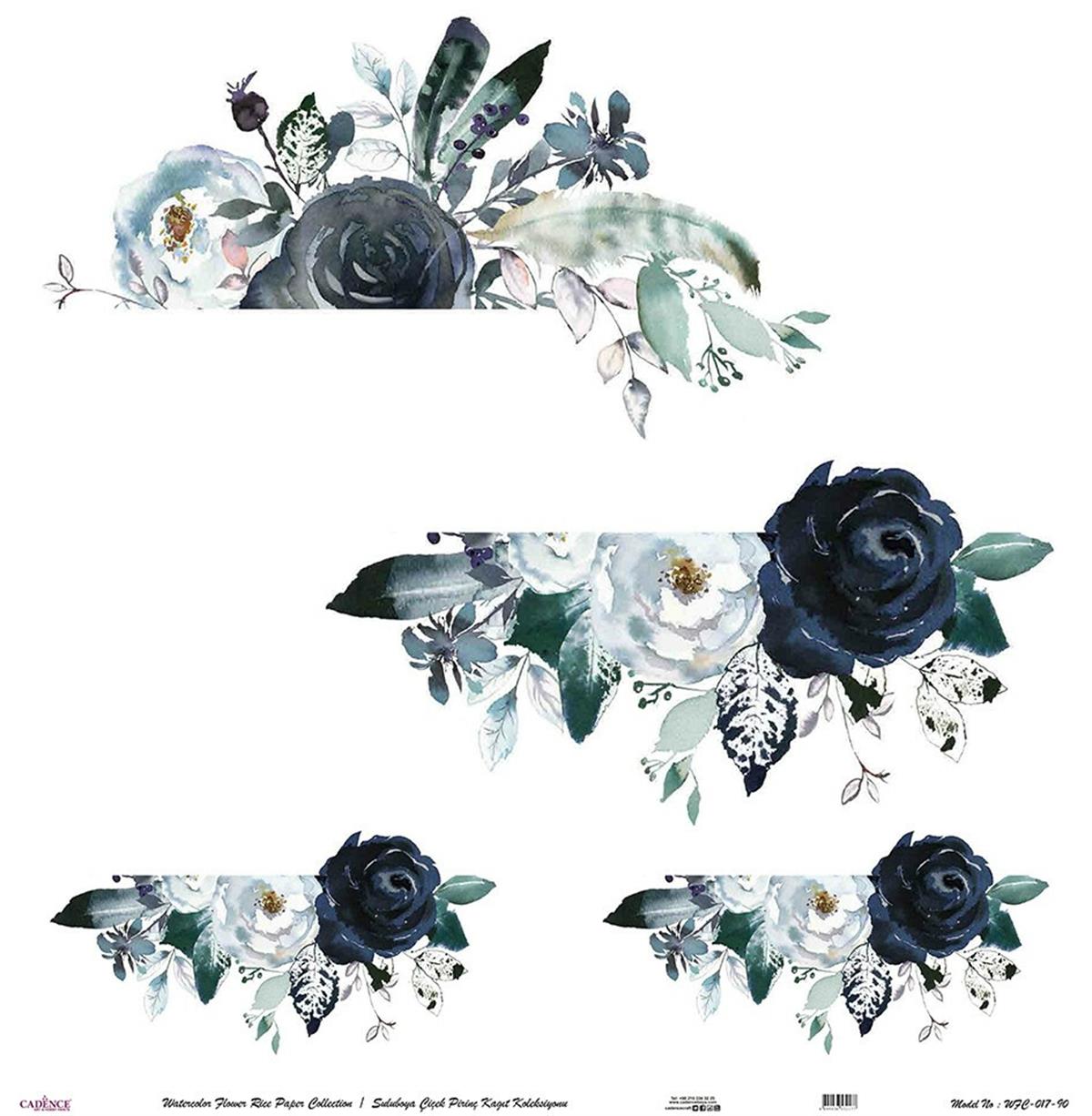 زهرة الأرز المائية ورقة خلفية بيضاء Wfc-017 60x60