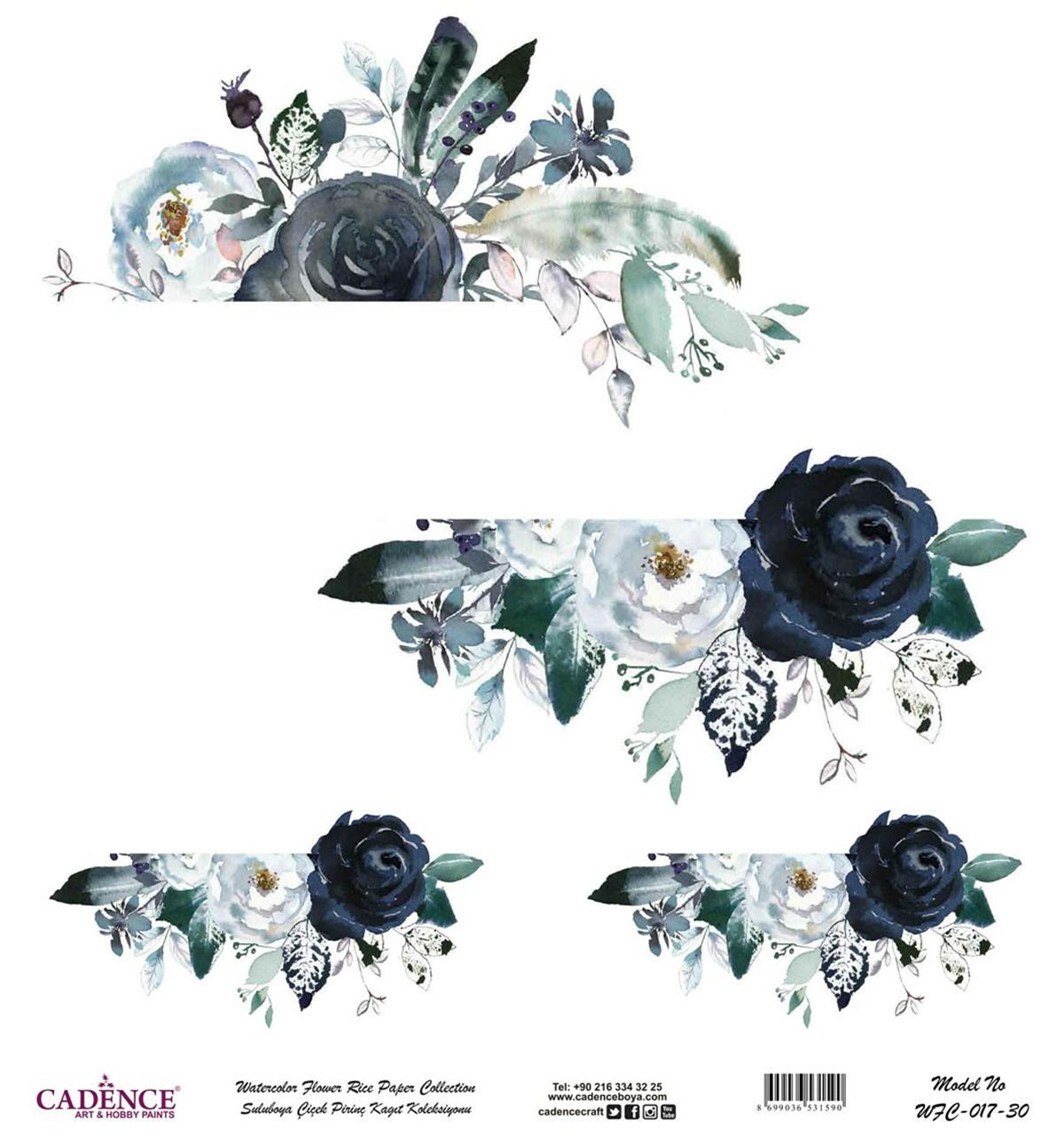 ورق الأرز بالألوان المائية، ورق الأرز، خلفية بيضاء Wfc-017، 90x90