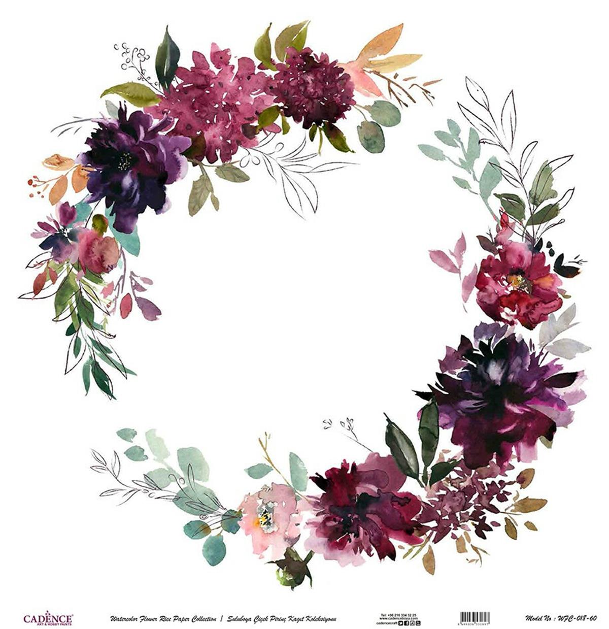 زهرة الأرز المائية ورقة خلفية بيضاء Wfc-018 30x30