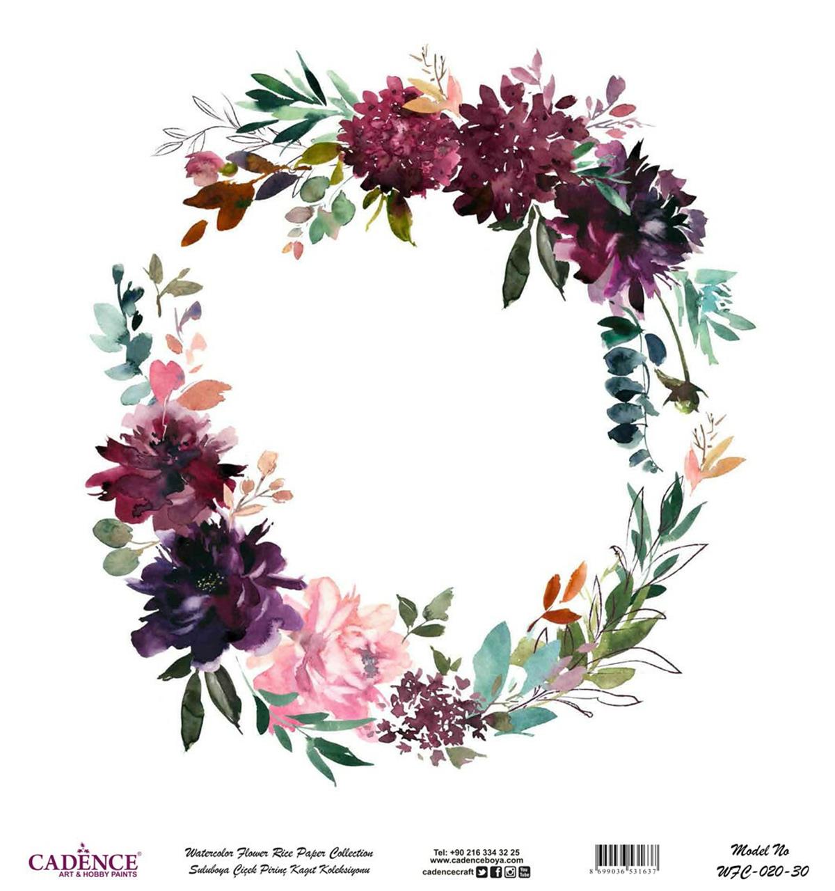 ورق الأرز بالألوان المائية، ورق الأرز، خلفية بيضاء Wfc-020، 90x90