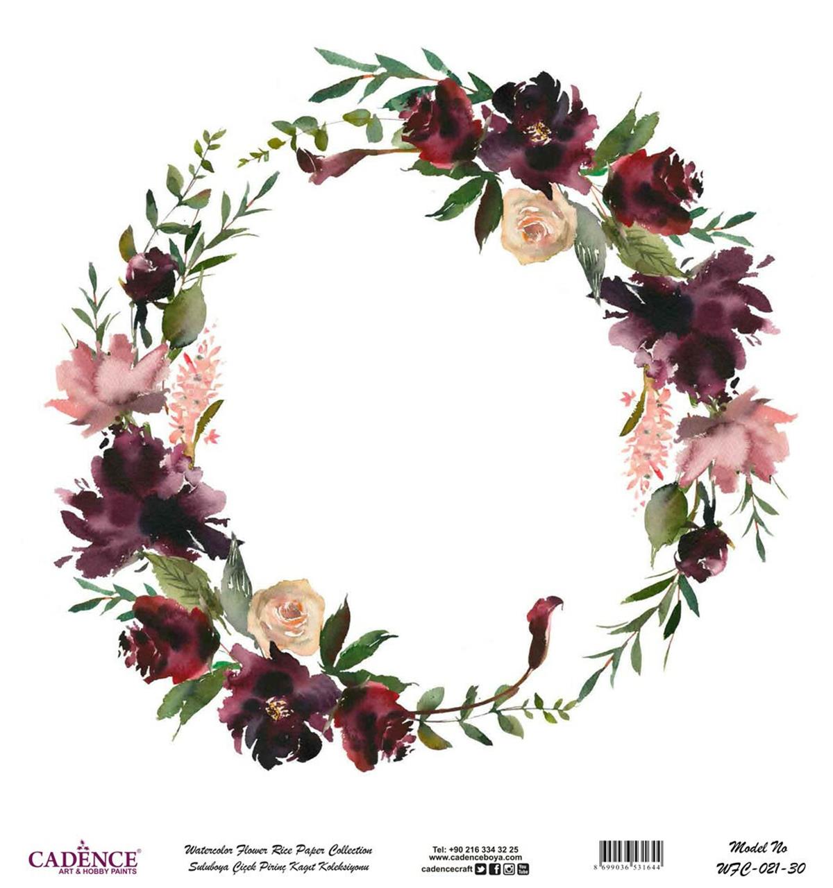 Акварель Цветок Рисовая Бумага Белом Фоне Wfc-021 90x90