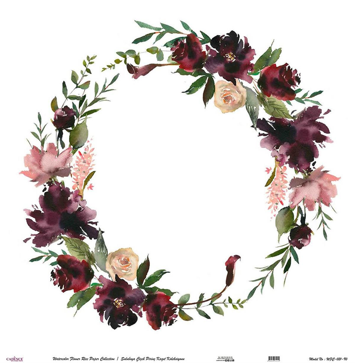 زهرة الأرز المائية ورقة خلفية بيضاء Wfc-021 60x60