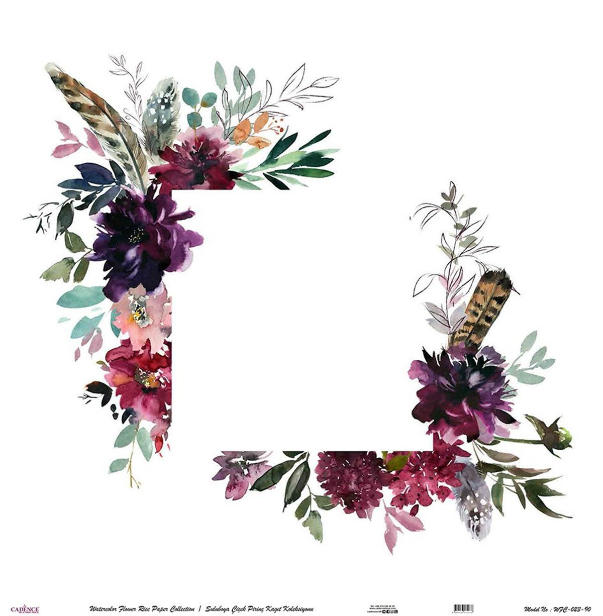 زهرة الأرز المائية ورقة خلفية بيضاء Wfc-023 60x60