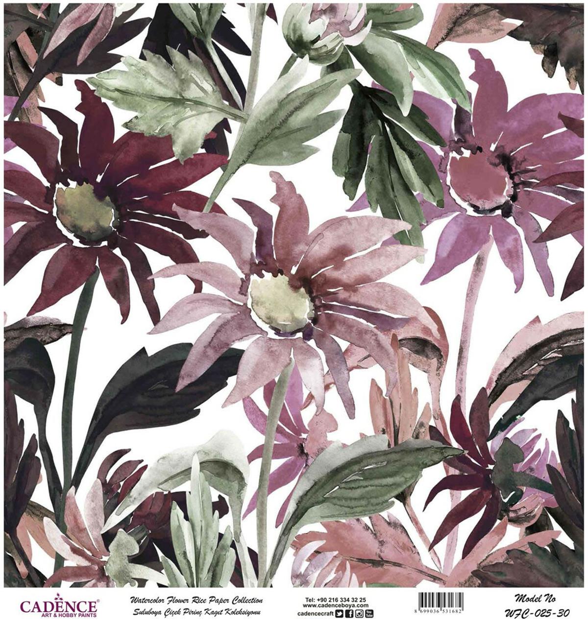 زهرة الأرز المائية ورقة خلفية بيضاء Wfc-025 60x60