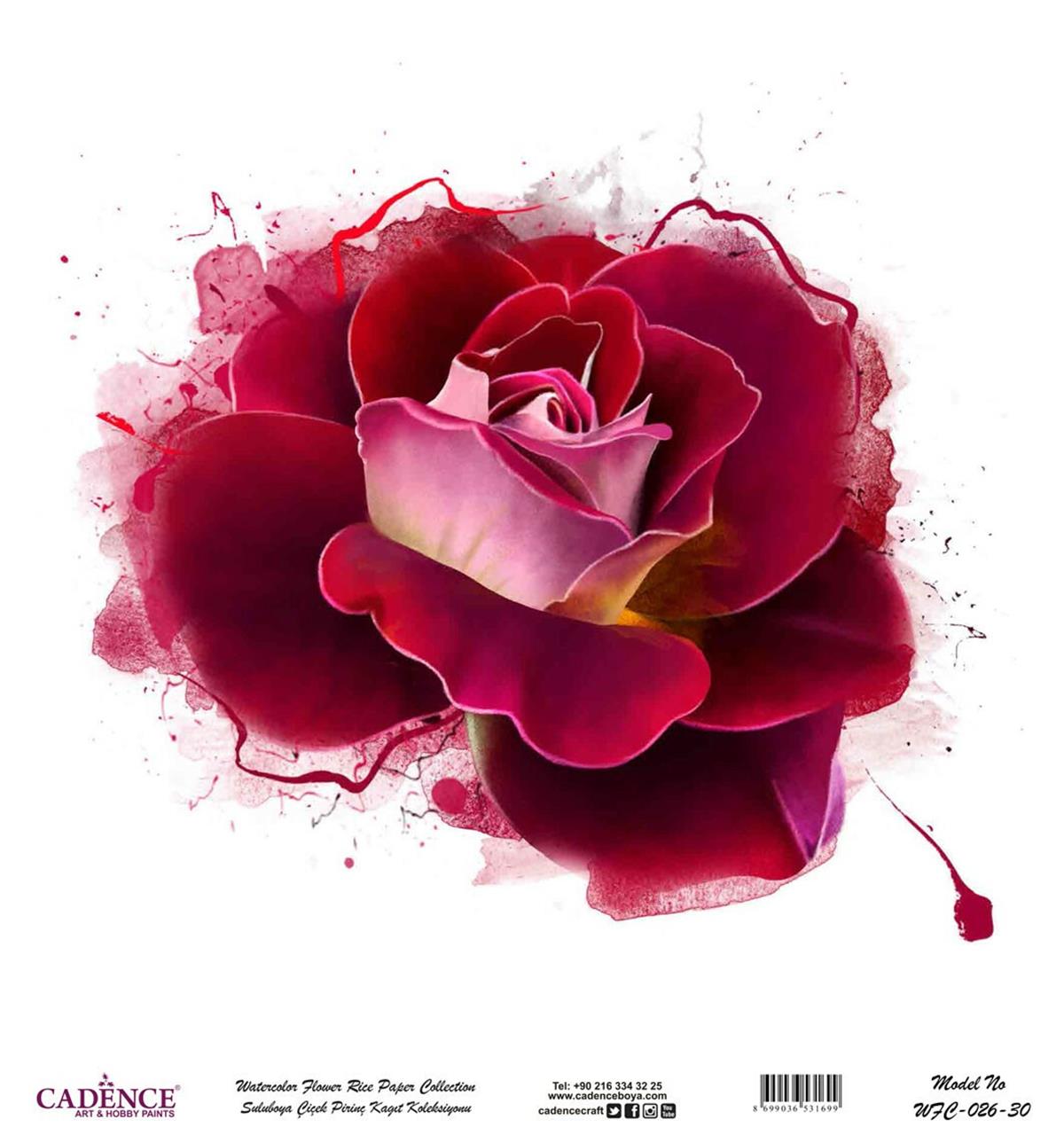 Акварель Цветок Рисовая Бумага Белом Фоне Wfc-026 90х90