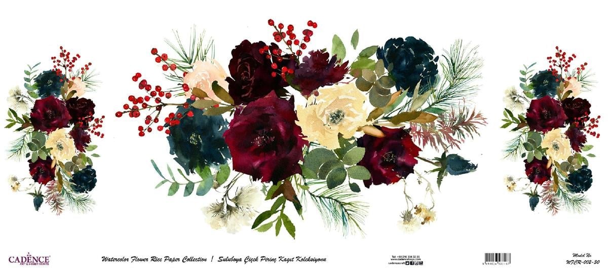 زهرة الأرز المائية ورقة خلفية بيضاء Wfcr-002 60x140