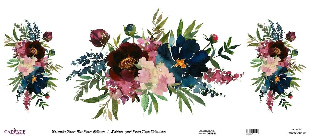 زهرة الأرز المائية ورقة خلفية بيضاء Wfcr-003 30x68