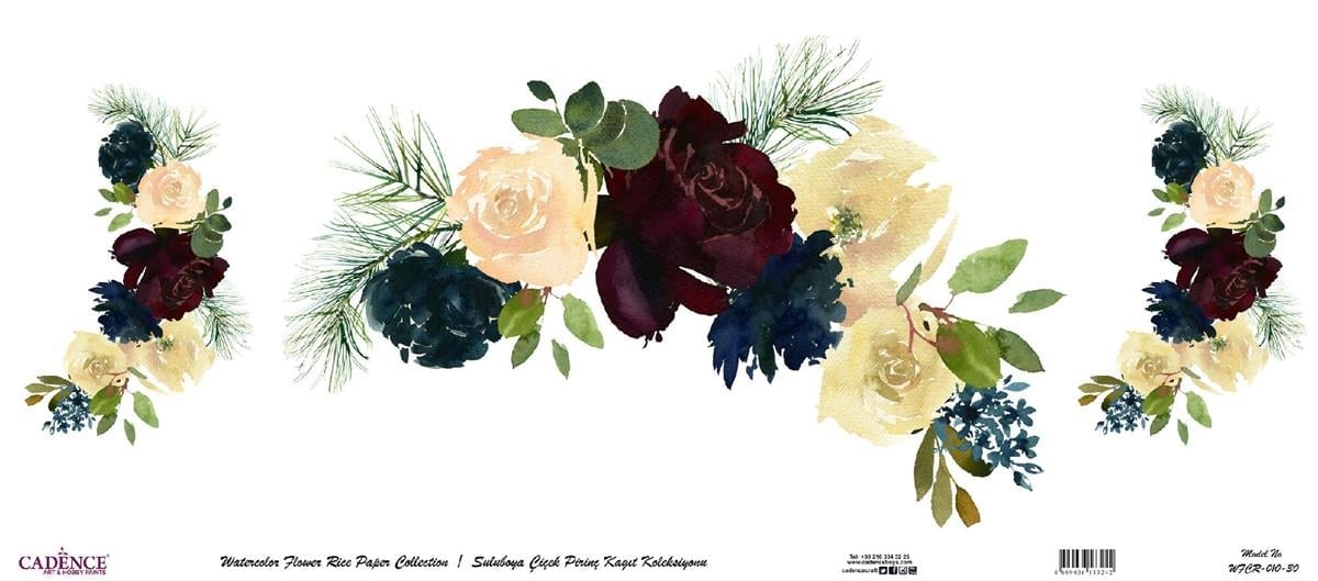 زهرة الأرز المائية ورقة خلفية بيضاء Wfcr-010 90x214