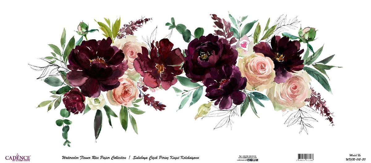 زهرة الأرز المائية ورقة خلفية بيضاء Wfcr-012 60x140