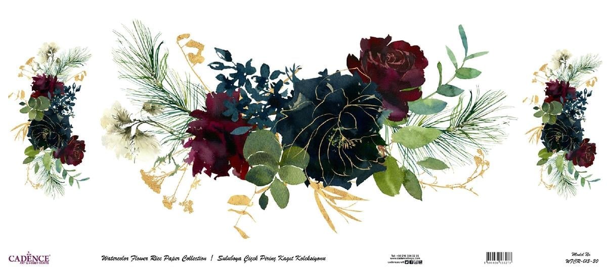 زهرة الأرز المائية ورقة خلفية بيضاء Wfcr-013 60x140