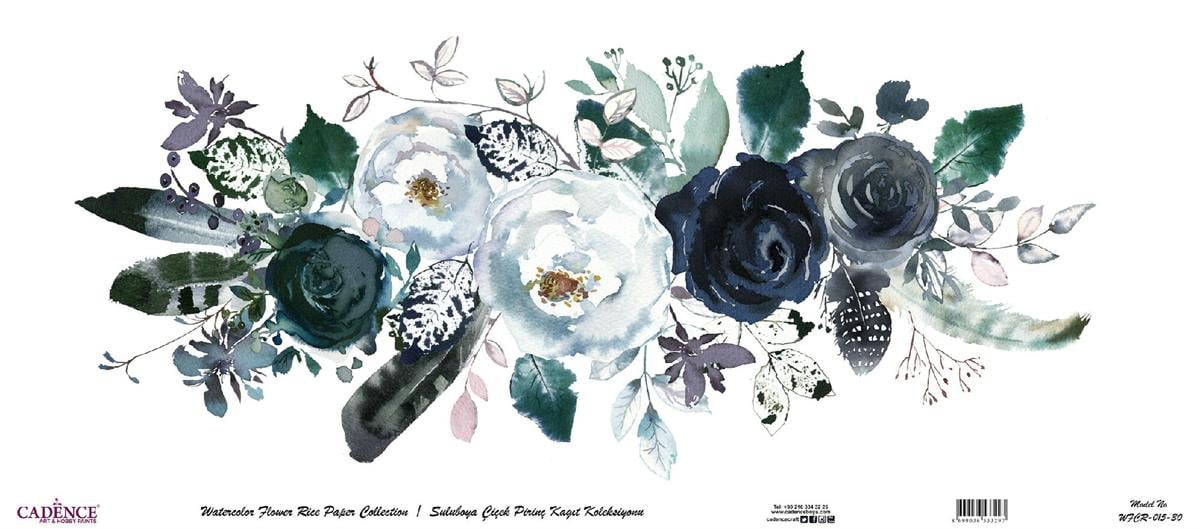 زهرة الأرز المائية ورقة خلفية بيضاء Wfcr-015 60x140