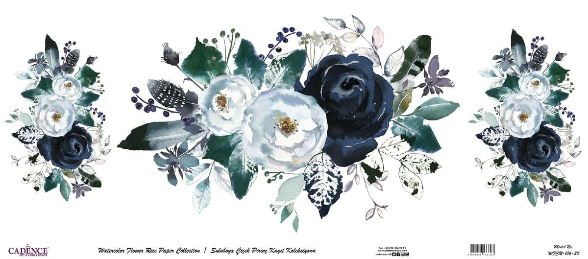 زهرة الأرز المائية ورقة خلفية بيضاء Wfcr-016 30x68