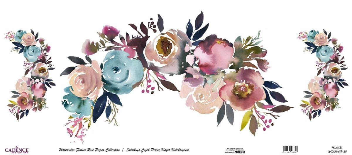 زهرة الأرز المائية ورقة خلفية بيضاء Wfcr-018 90x214