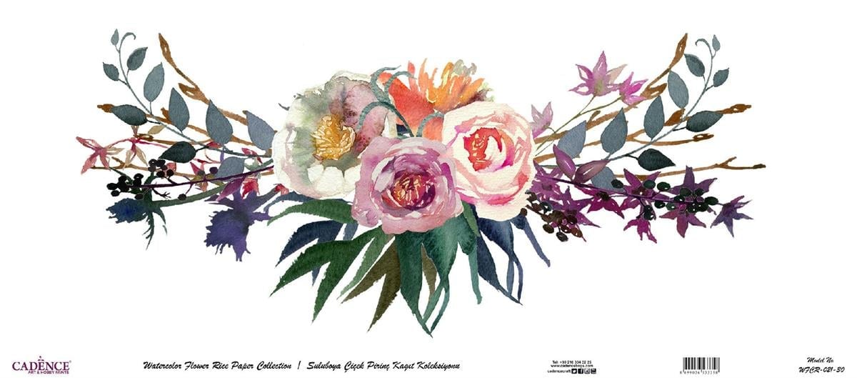 زهرة الأرز المائية ورقة خلفية بيضاء Wfcr-021 60x140