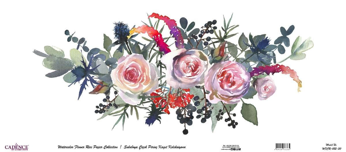 زهرة الأرز المائية ورقة خلفية بيضاء Wfcr-022 30x68