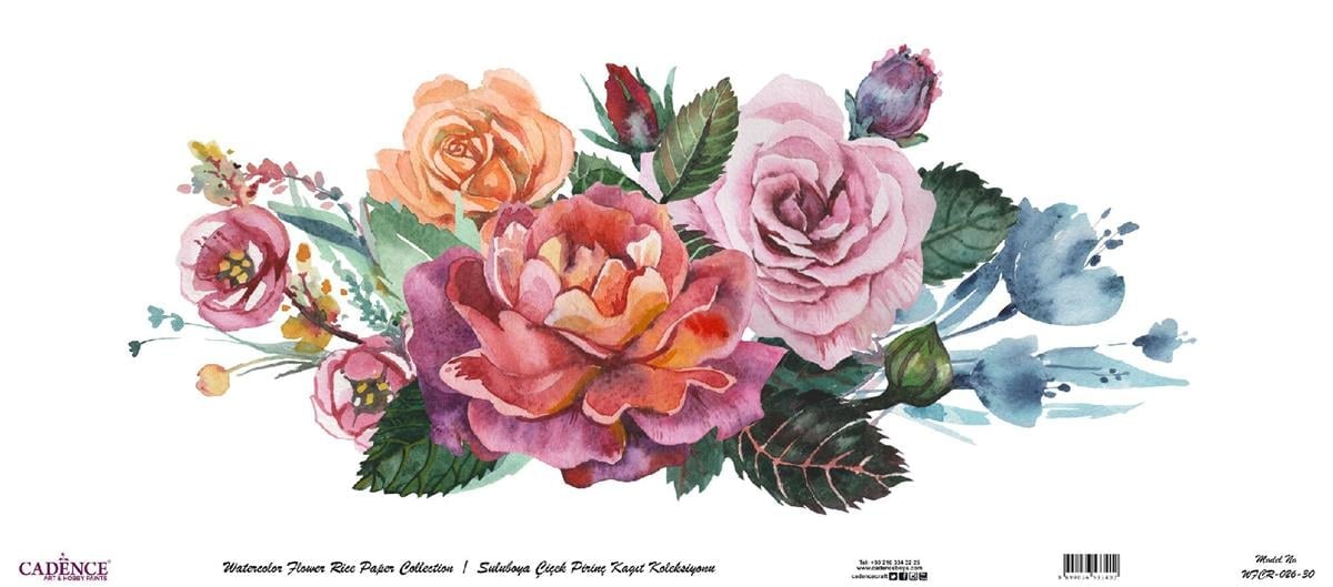 ورق الأرز بالألوان المائية، ورق الأرز، خلفية بيضاء Wfcr-026، 90x214