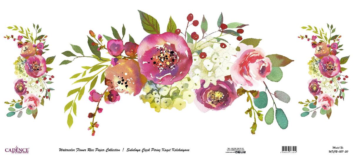 زهرة الأرز المائية ورقة خلفية بيضاء Wfcr-027 60x140