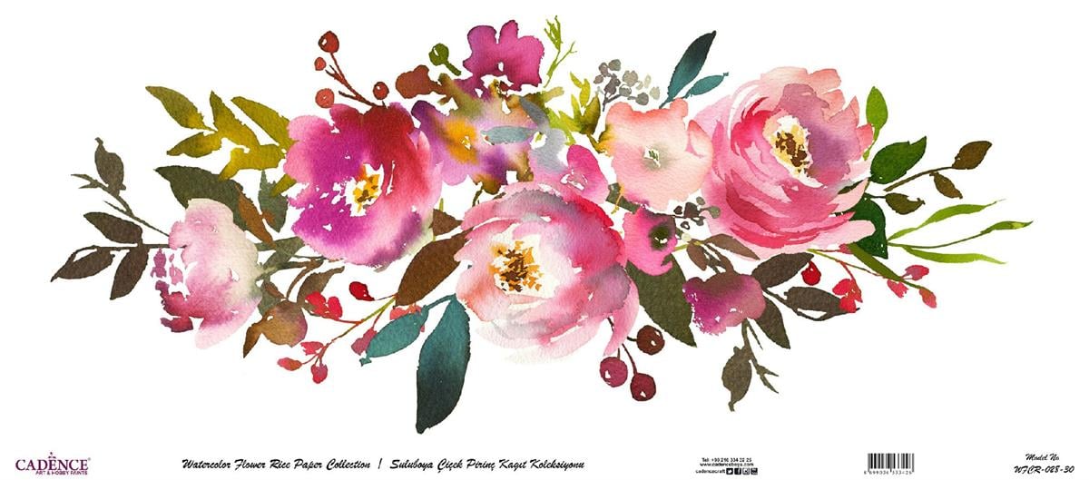 زهرة الأرز المائية ورقة خلفية بيضاء Wfcr-028 30x68