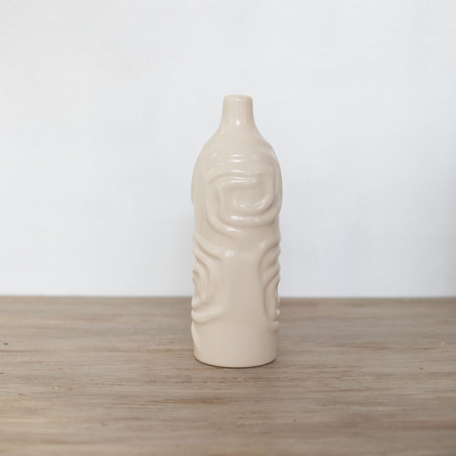 Moderna Seri Seramik Krem Rose Vazo Küçük