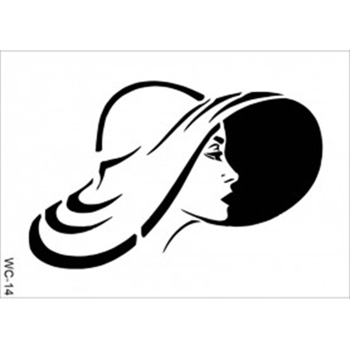 استنسل صورة ظلية للسيدات من Cadence WC14 21x29