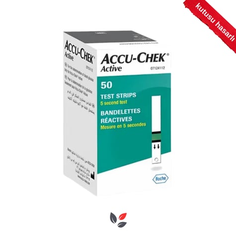 Accu-Chek Active Strip Şeker Ölçüm Test Şeridi 50'li - KUTUSU HASARLI