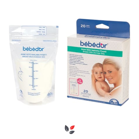 Bebedor Anne Sütü Saklama Poşeti 200 ml 20li