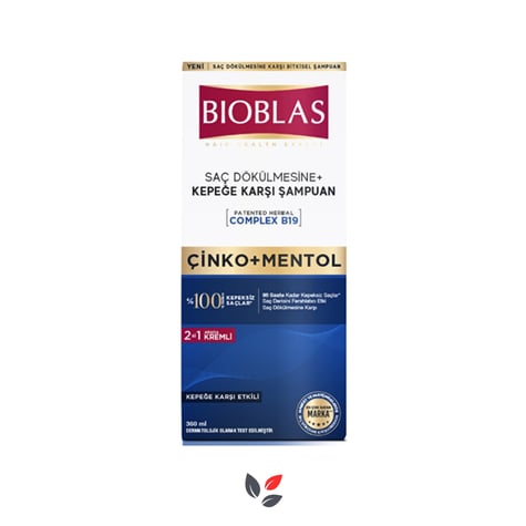Bioblas 2'si 1 Arada Mentol Ferahlığı ve Kepek Karşıtı Şampuan 360 ml